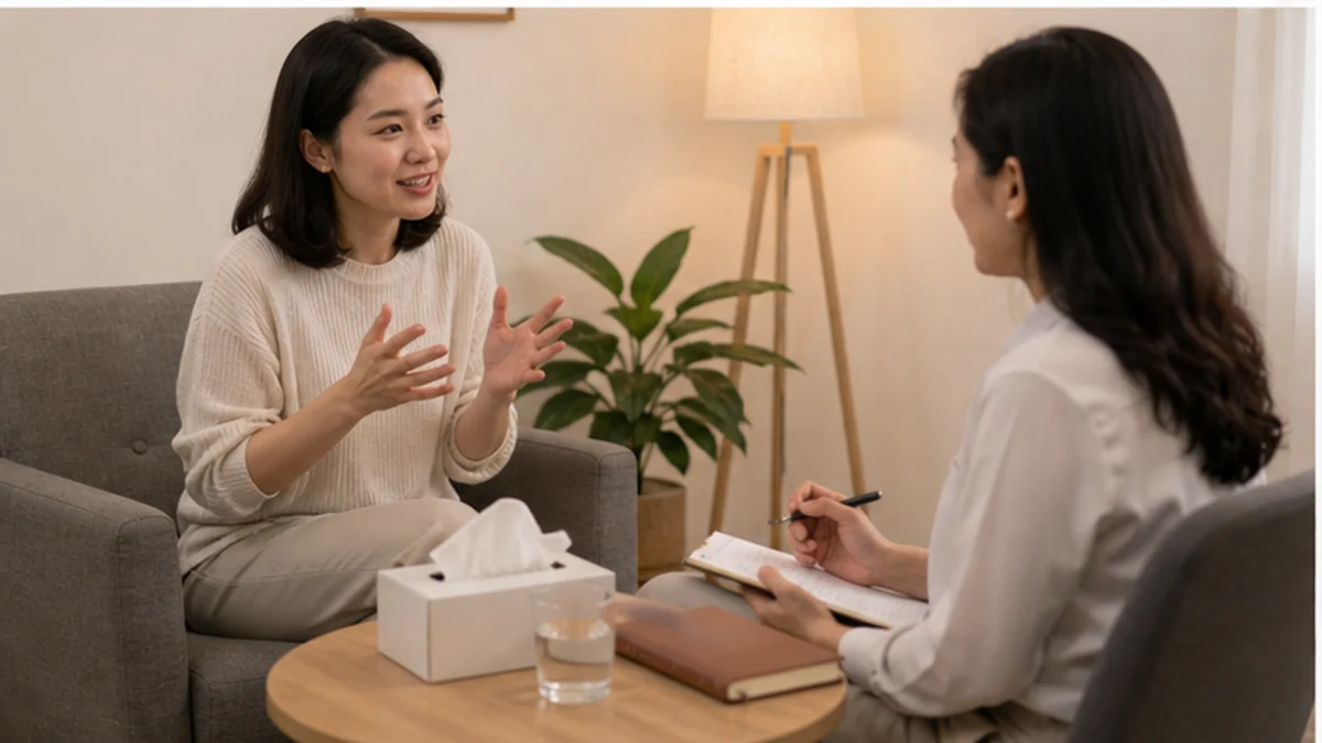 Trao đổi với chuyên viên trong buổi khám lo âu