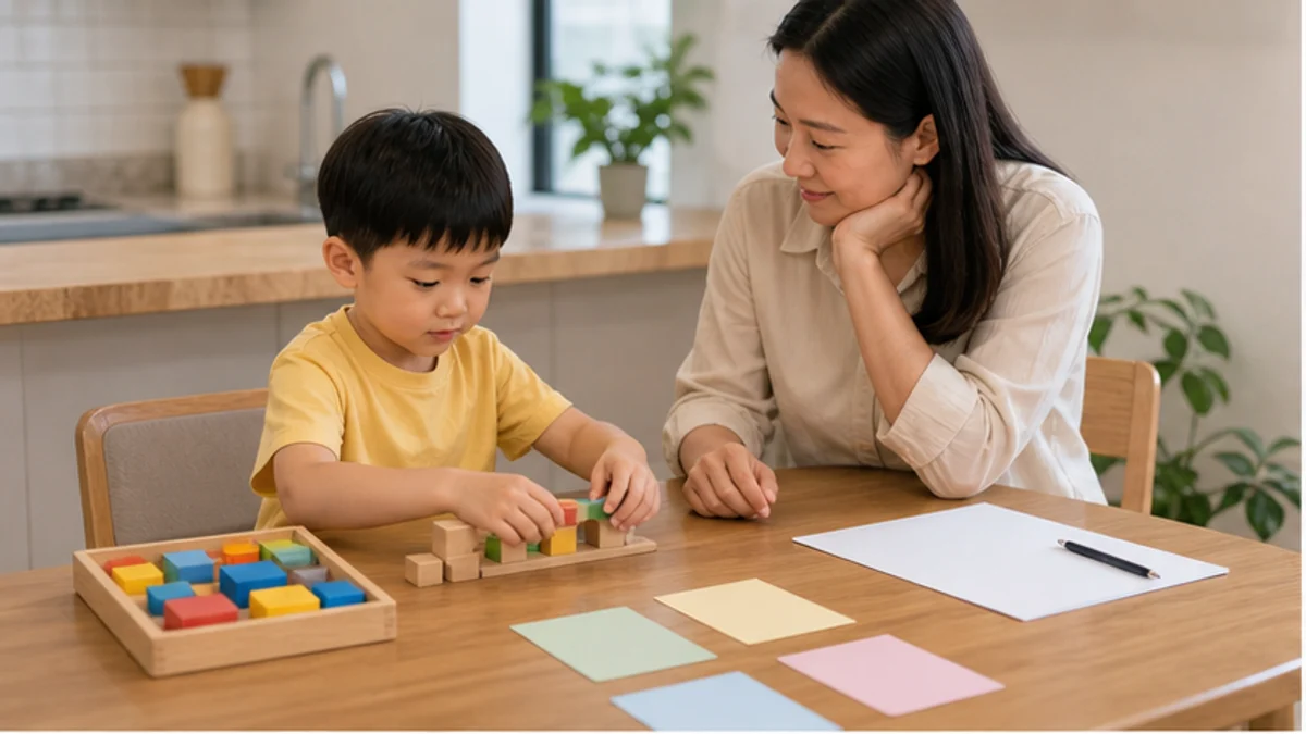Phụ huynh quan sát trẻ tăng động trong hoạt động tại nhà